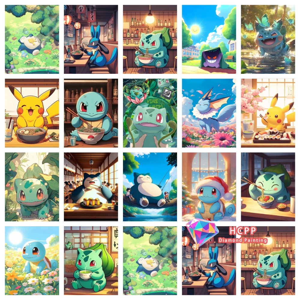 Pikachu Bulbasaur Squirtle Ani - Resin Art Anime 评论和价格