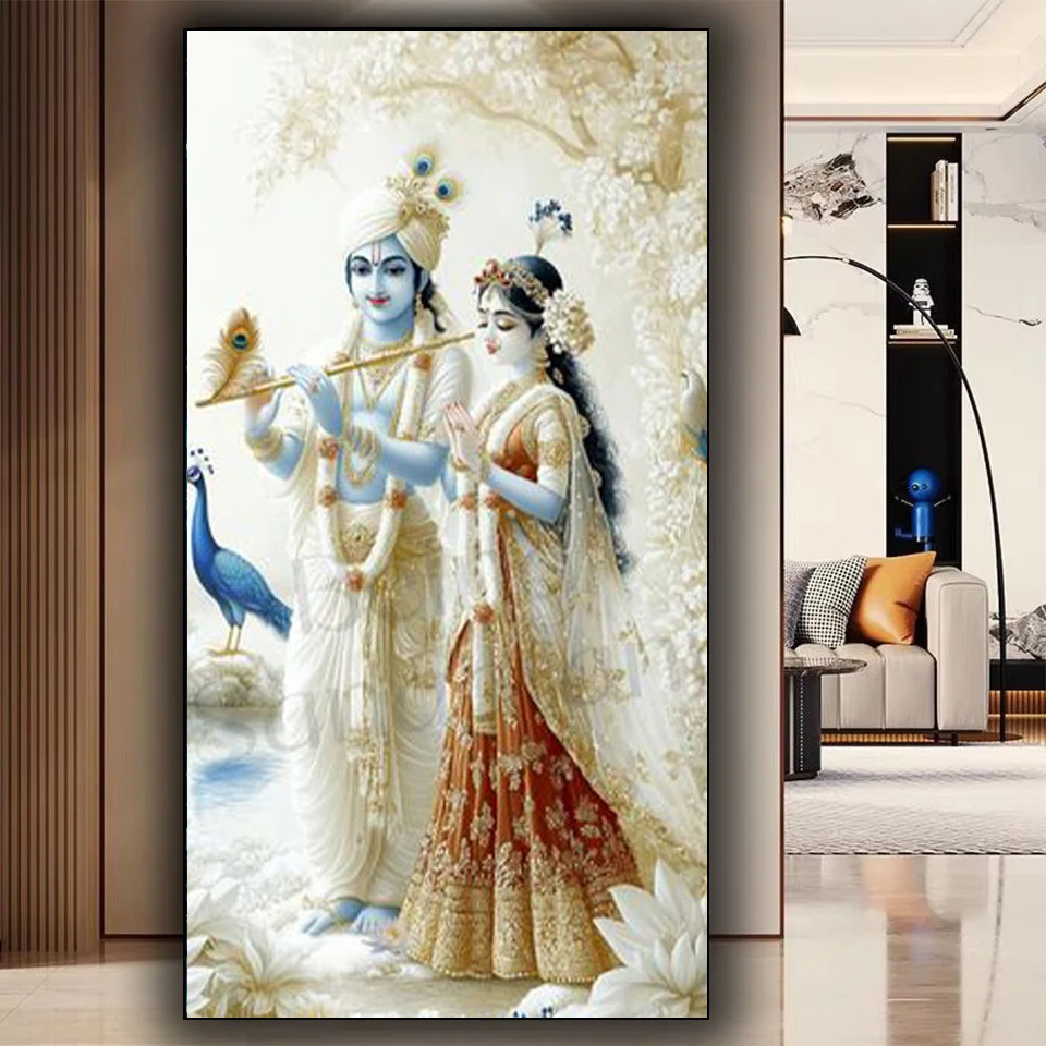 Indian Lord Radha Krishna Coup - Resin Art Radha Krishna 评论和价格
