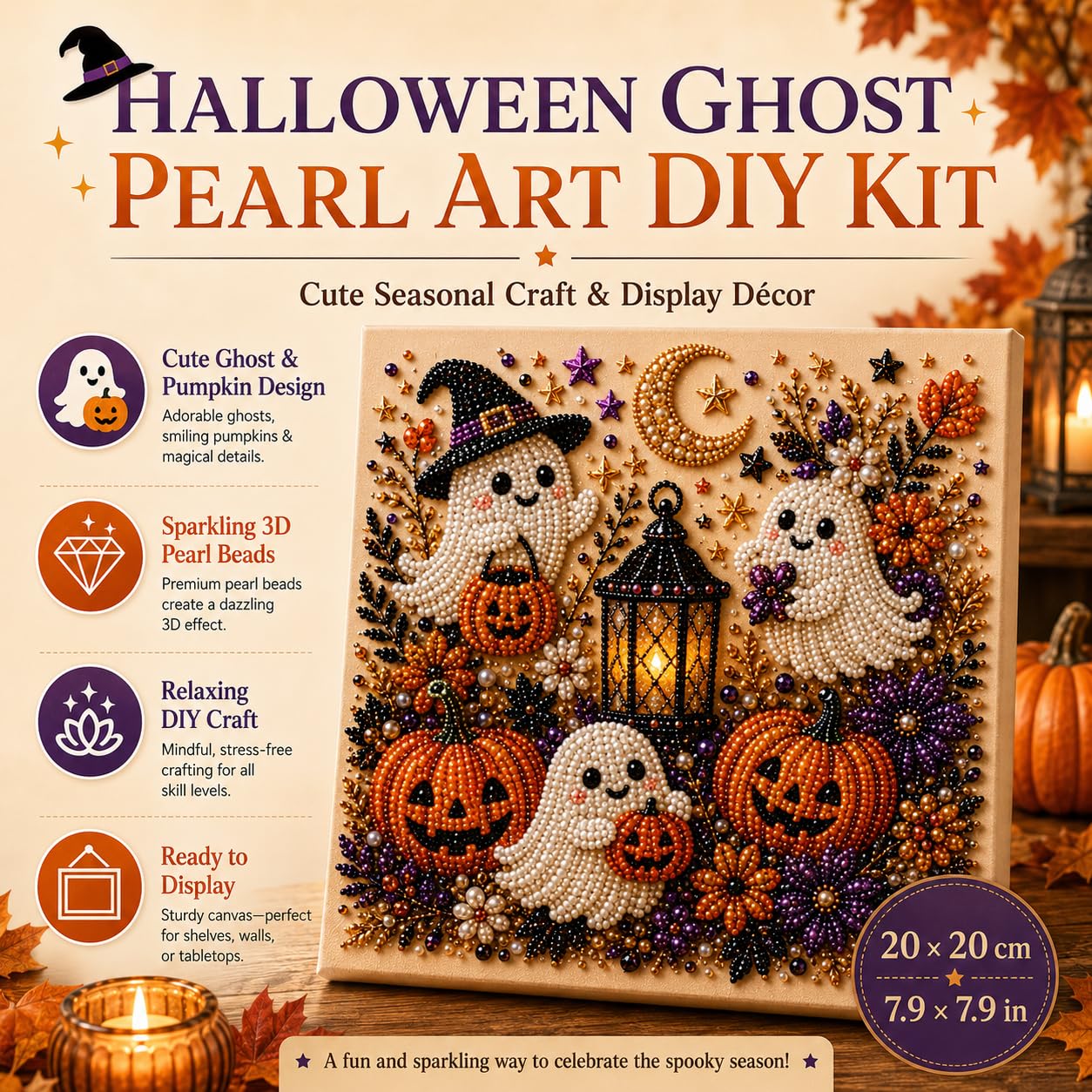 @Halloween Ghost Pearl Art Kit - Resin Art For Beginner 评论和价格