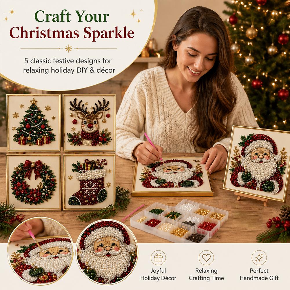 Christmas Santa Claus Pearl Ar - Resin Art For Kids 评论和价格