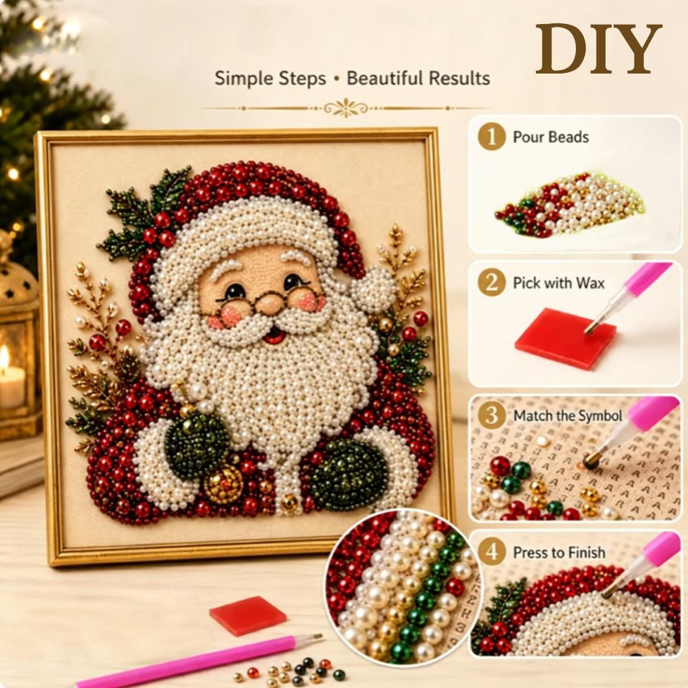 Christmas Santa Claus Pearl Ar - Resin Art For Kids 评论和价格