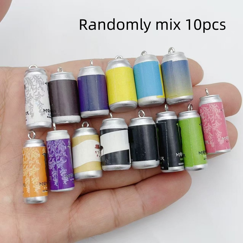 10Pcs Mini Simulation Beverage - Resin Art Keychain 评论和价格