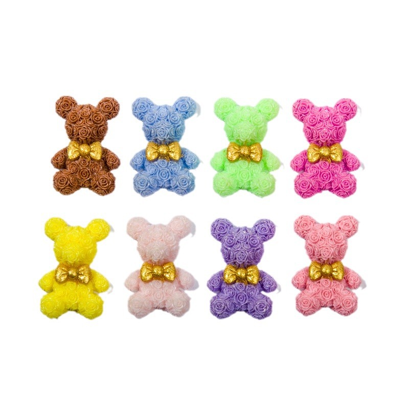 10PCS Rose Blossom Bear Resin  - Resin Art Rose Petals 评论和价格