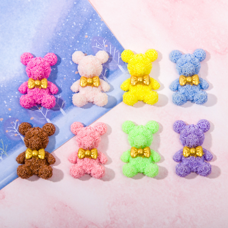 10PCS Rose Blossom Bear Resin  - Resin Art Rose Petals 评论和价格
