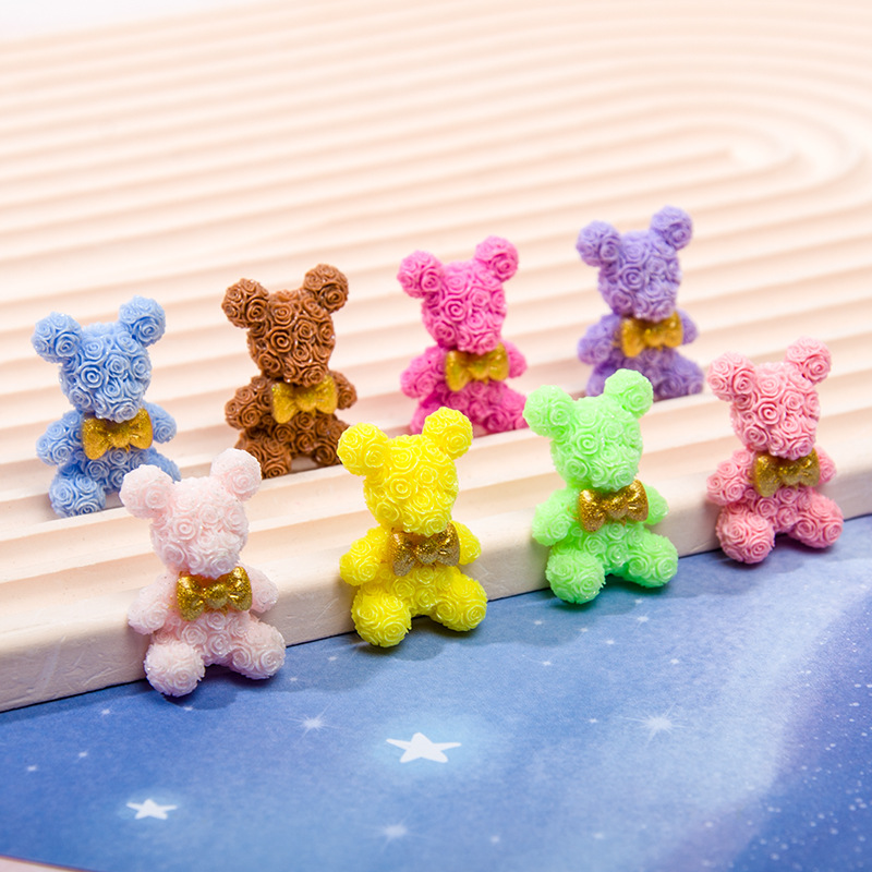 10PCS Rose Blossom Bear Resin  - Resin Art Rose Petals 评论和价格