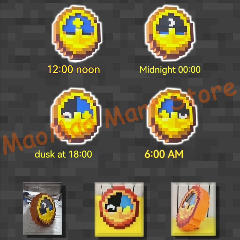 Chic Retro Pixel Art Style Sun - Resin Art Wall Clock 评论和价格
