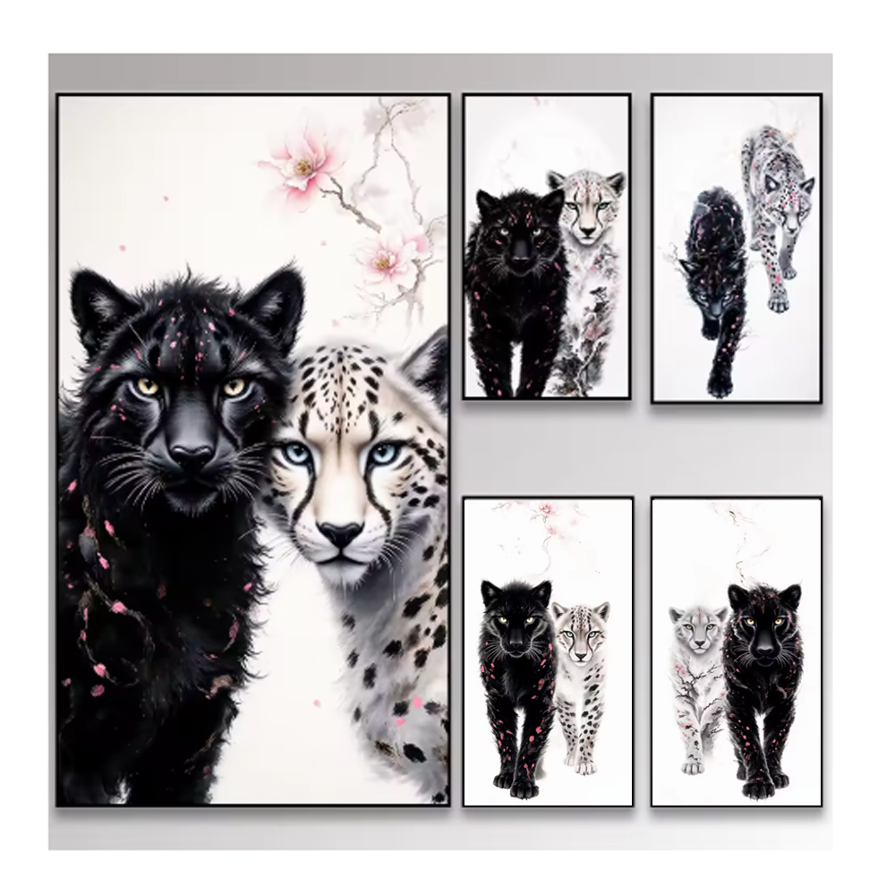 Shadow Leopard 5D Diy Diamond  - Resin Art For Beginner 评论和价格