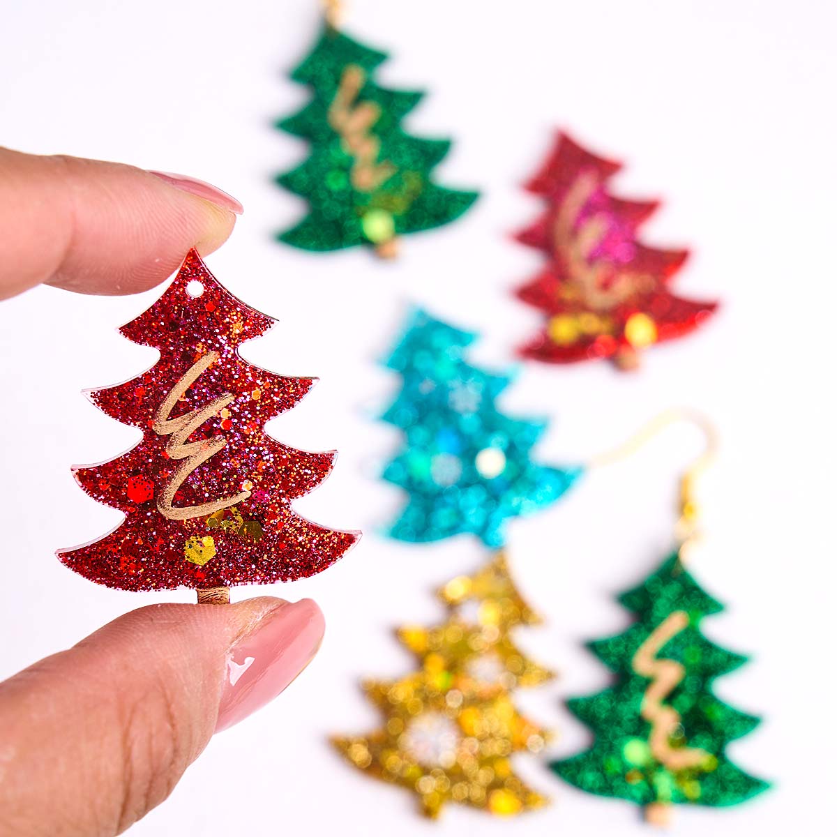 3D Christmas Tree Pendant Sili - Resin Art Uv 评论和价格