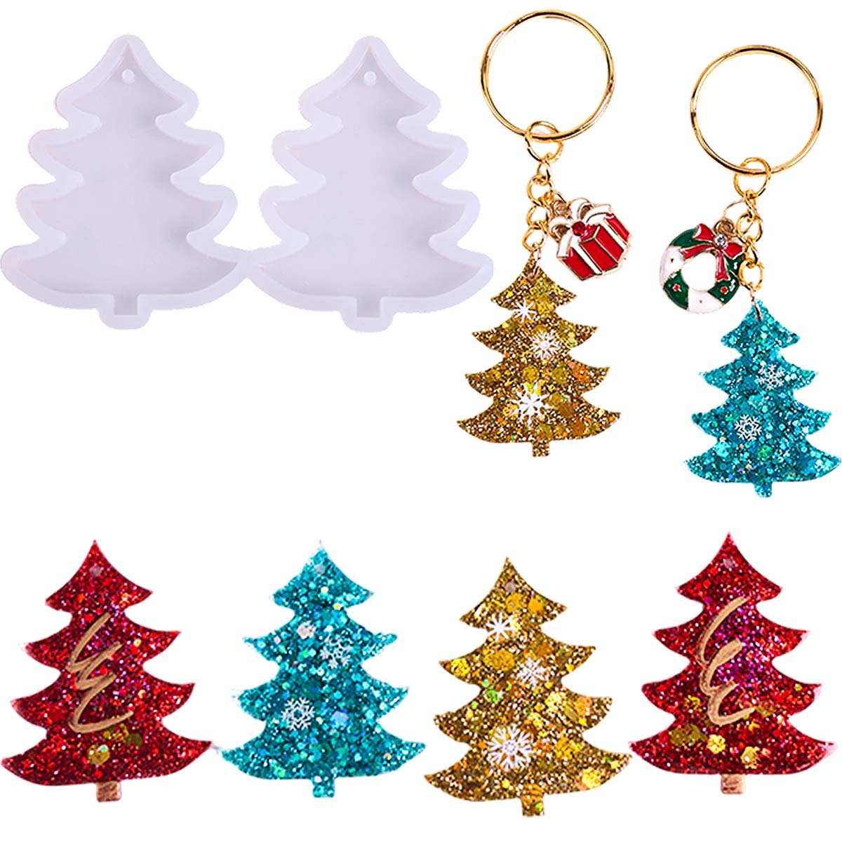 3D Christmas Tree Pendant Sili - Resin Art Uv 评论和价格