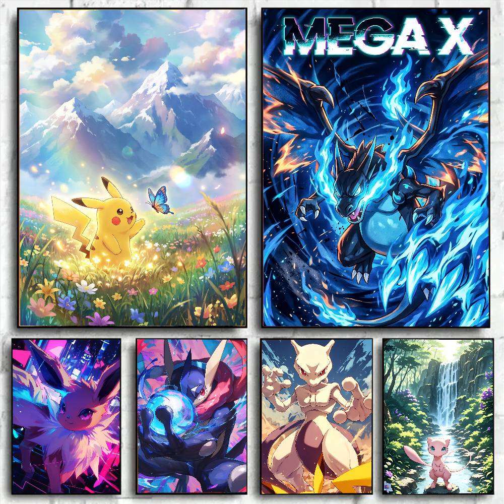 Pokemon Anime Poster Eevee HD  - Resin Art Anime 评论和价格