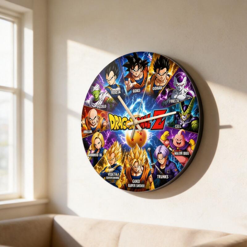 Dragon Ball Z Anime Round Wall - Resin Art Wall Clock 评论和价格