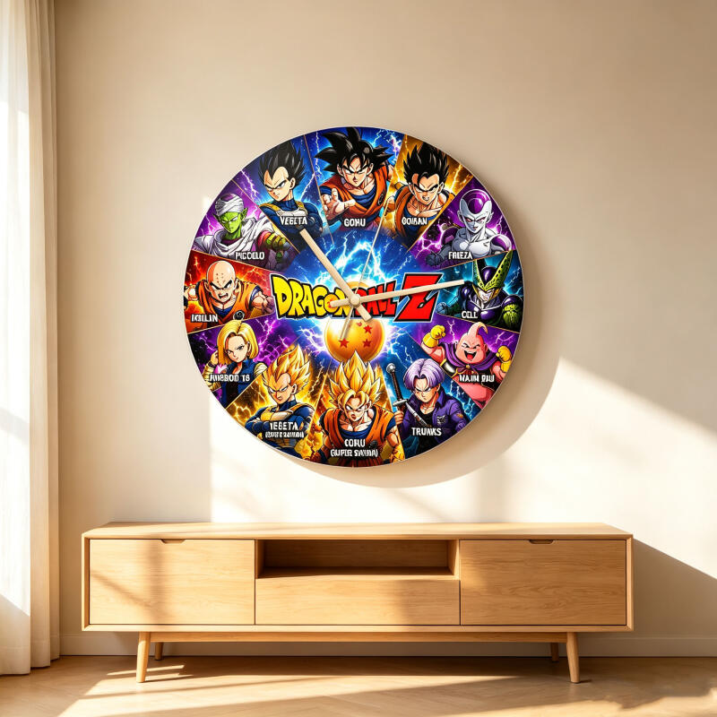 Dragon Ball Z Anime Round Wall - Resin Art Wall Clock 评论和价格