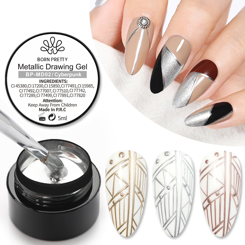 BORN PRETTY 5ml Metal Gel Nail - Resin Art Rose 评论和价格