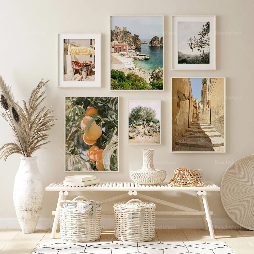 Sicily Print  Italian City  Co - Resin Art Wall 评论和价格