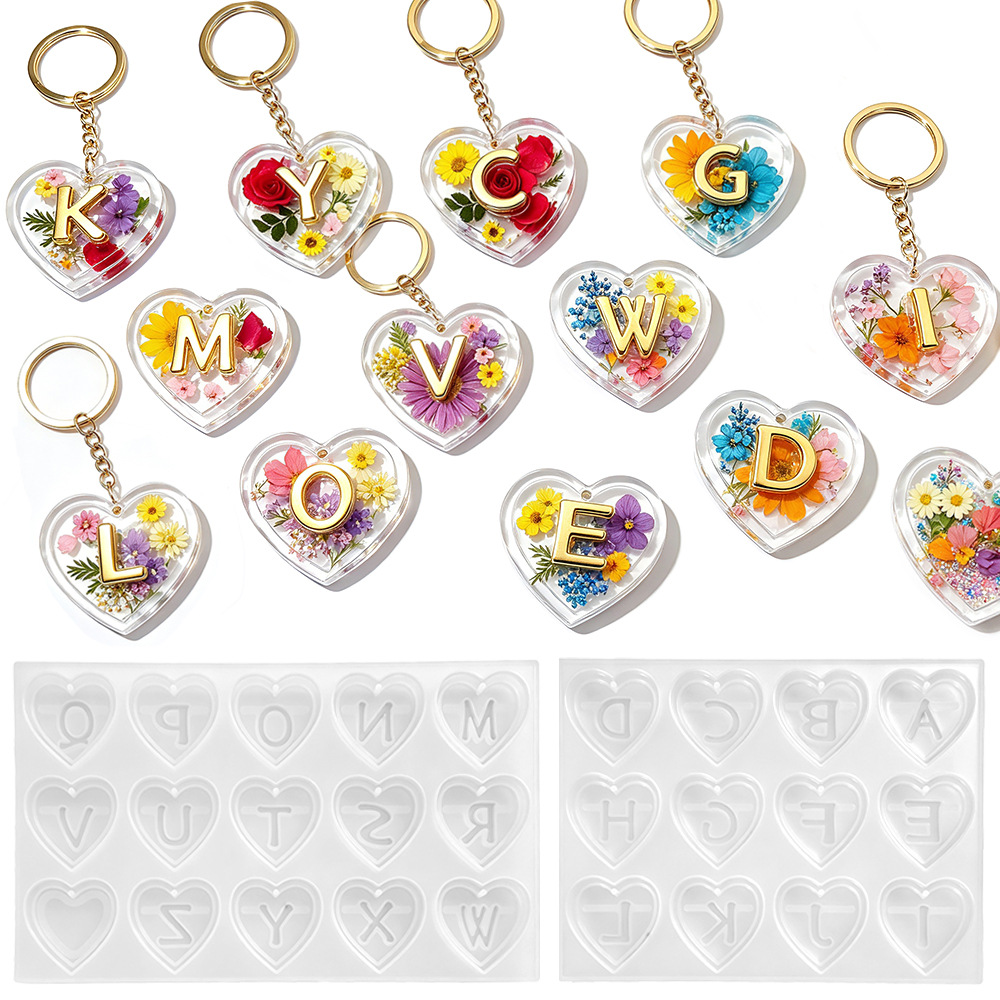 Complete 26 Letters & Heart Si - Resin Art Alphabet 评论和价格