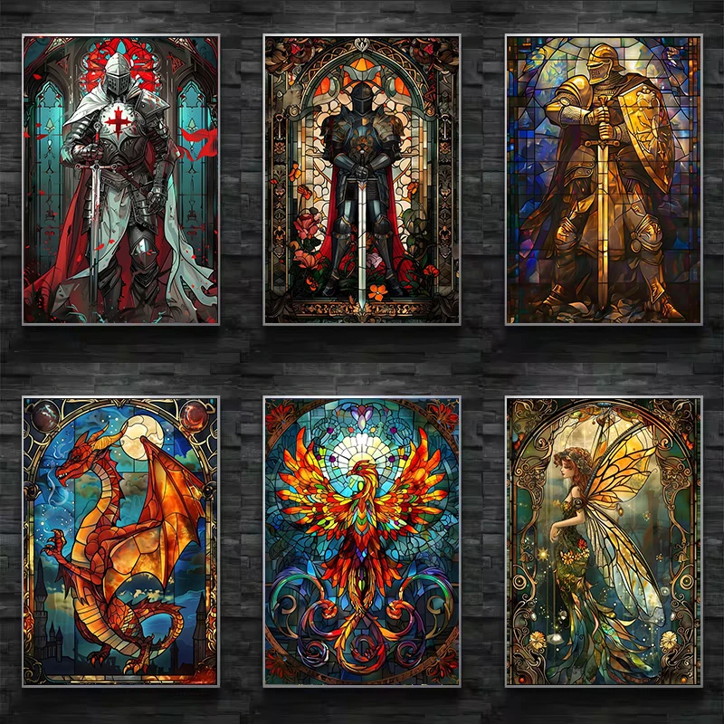 Fantasy Stained Glass Poster P - Resin Art Wall 评论和价格