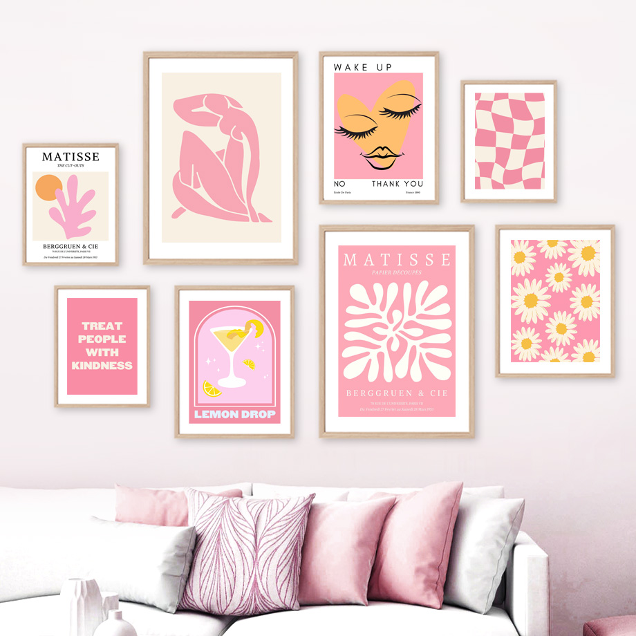 Matisse Woman Leaf Flower Drin - Resin Art Wall 评论和价格