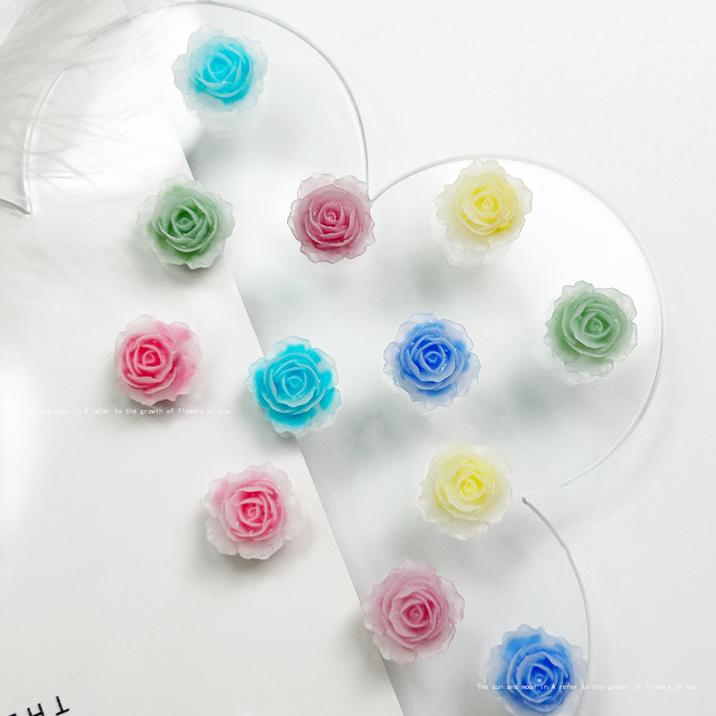 10pcs Exquisite Rose Resin Nai - Resin Art Rose Petals 评论和价格