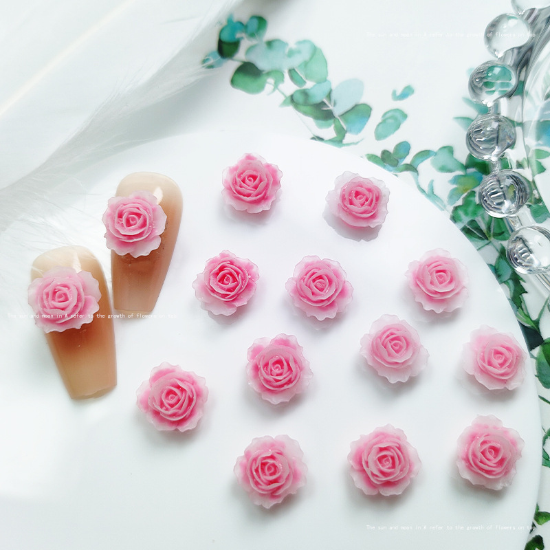 10pcs Exquisite Rose Resin Nai - Resin Art Rose Petals 评论和价格