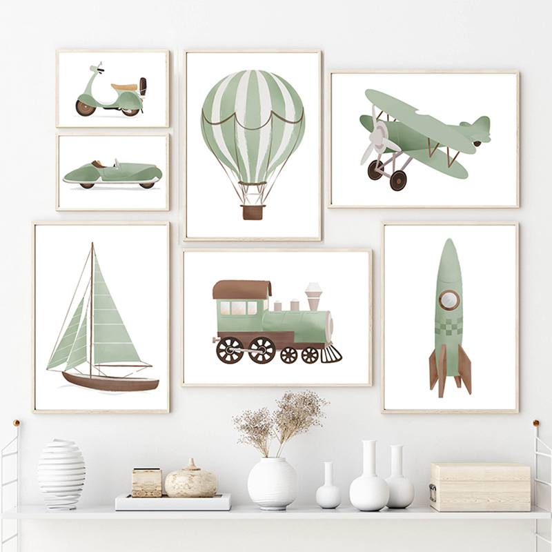 Sailboat Rocket Hot Air Balloo - Resin Art For Kids 评论和价格