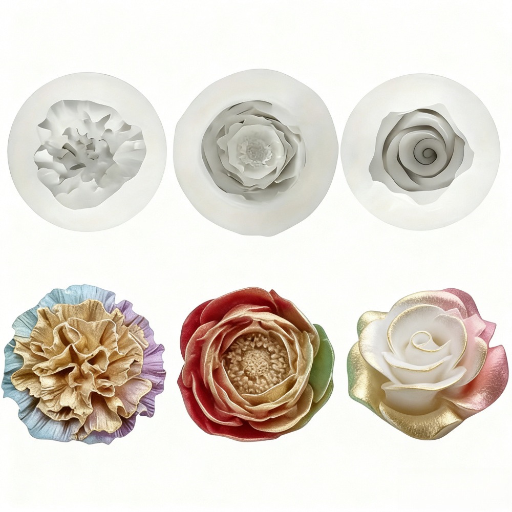 3-Piece Silicone Molds for Ros - Resin Art Rose Petals 评论和价格