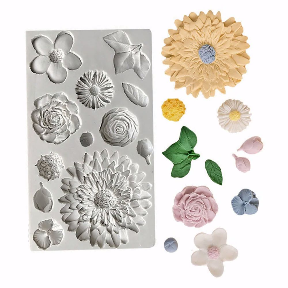 Sunflower Petals & Leaves Sili - Resin Art Rose Petals 评论和价格