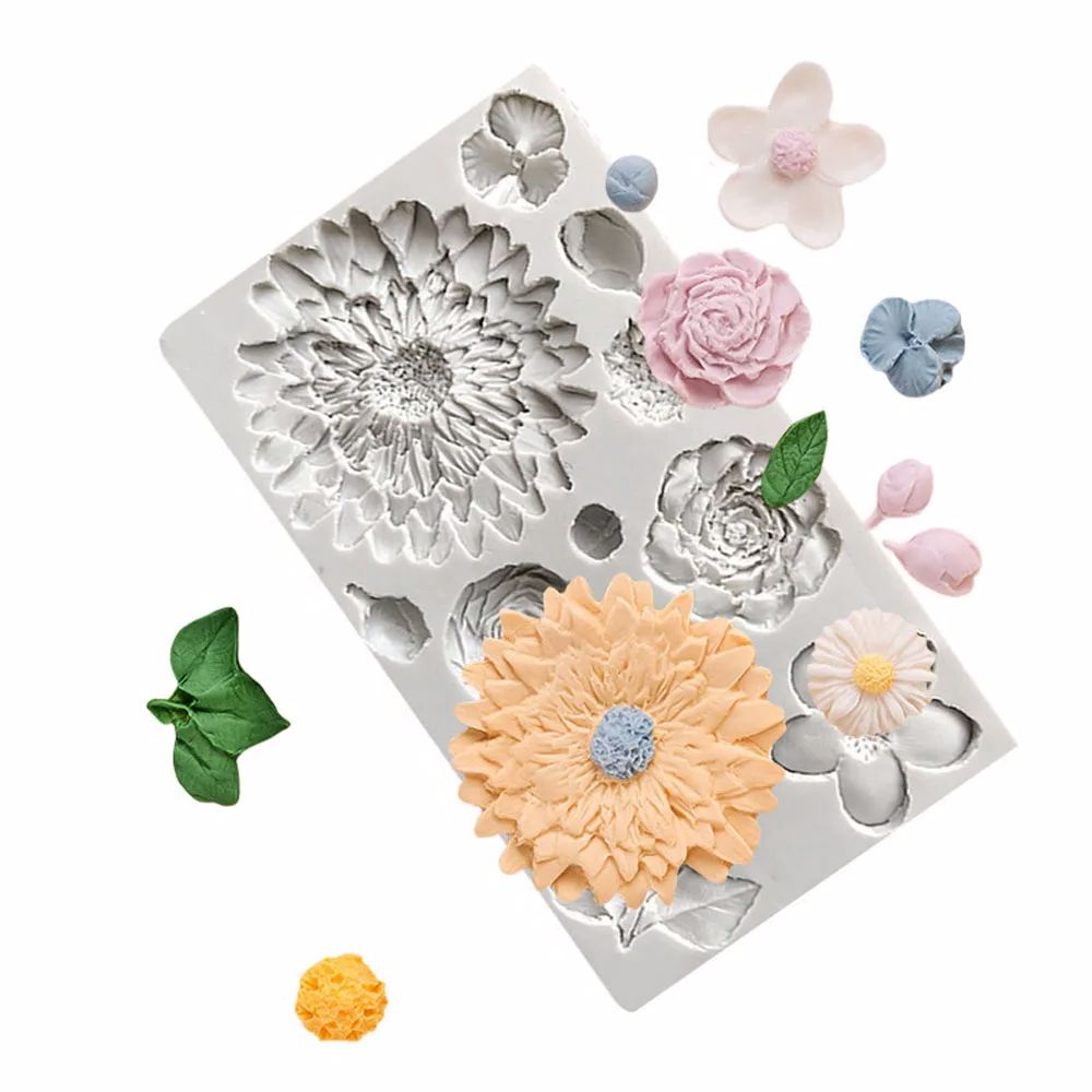 Sunflower Petals & Leaves Sili - Resin Art Rose Petals 评论和价格