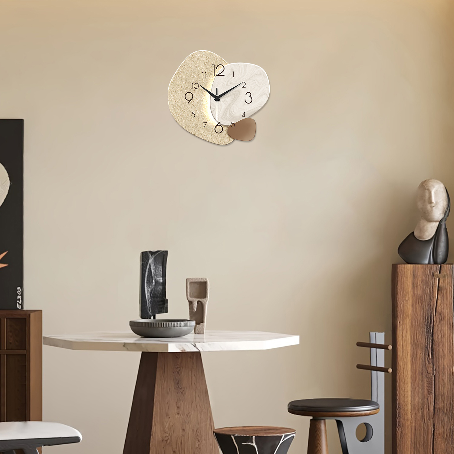 Modern Simple Wall Clock, Sile - Resin Art Wall Clock 评论和价格