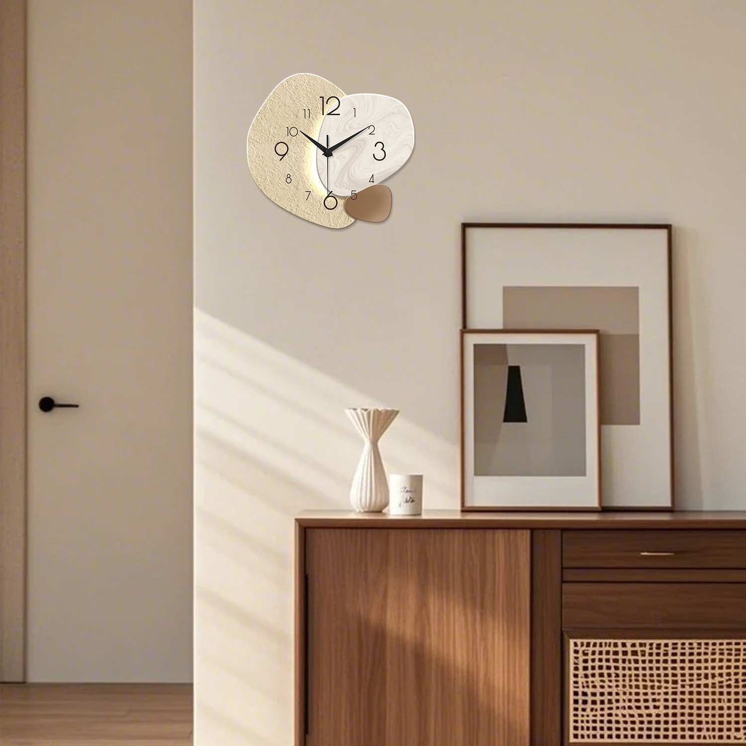 Modern Simple Wall Clock, Sile - Resin Art Wall Clock 评论和价格
