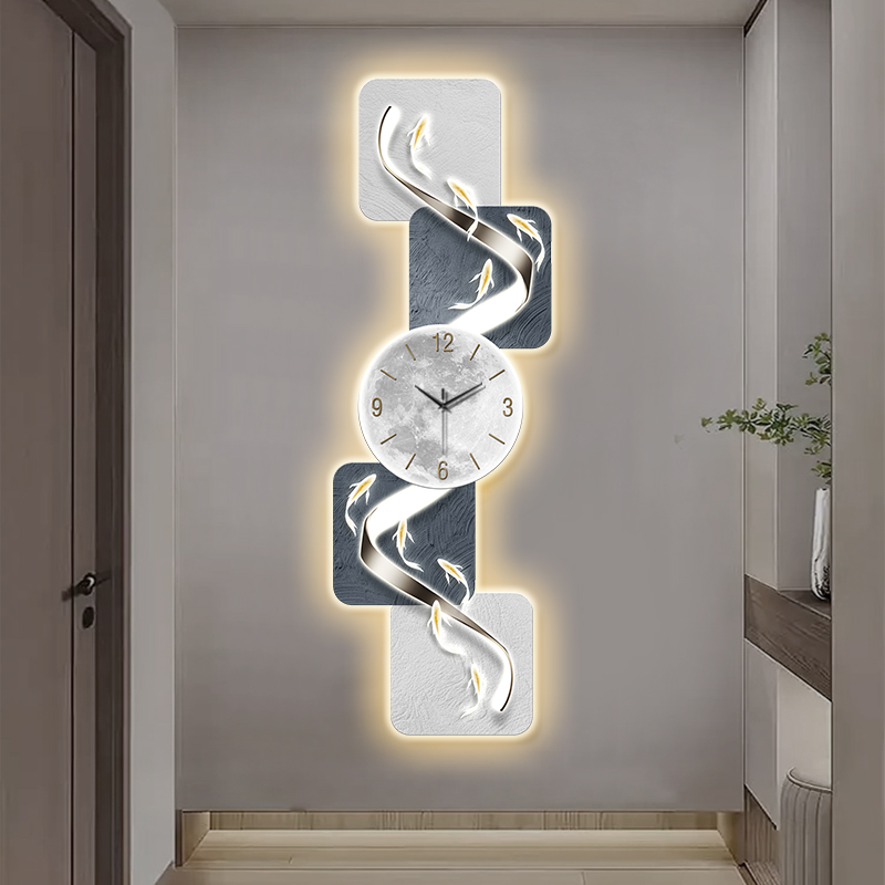 Modern Home Wall Decor Nine Fi - Resin Art Wall Clock 评论和价格
