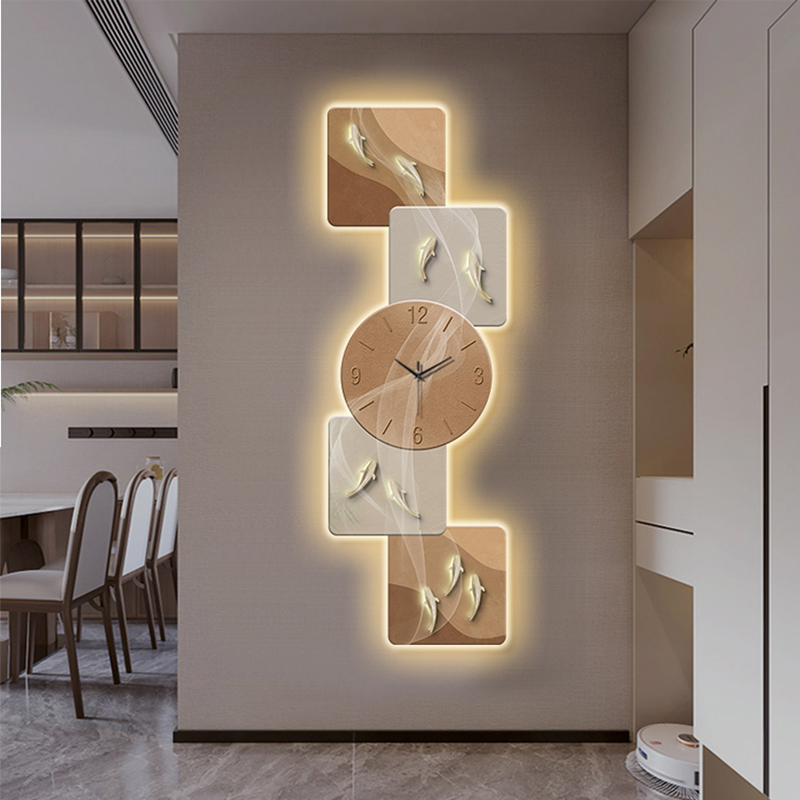 Modern Home Wall Decor Nine Fi - Resin Art Wall Clock 评论和价格