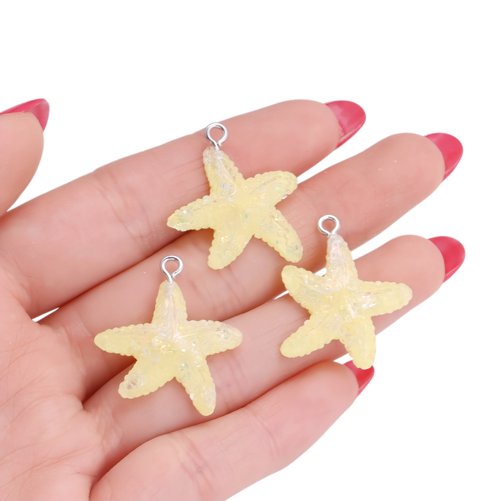10Pcs Colorful Resin Starfish  - Resin Art Beach Theme 评论和价格