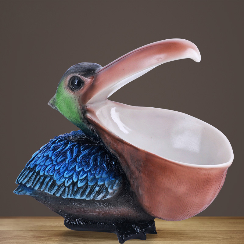 ‌Toucan Pelican Figurine, Key  - Resin Art Unique Ideas 评论和价格