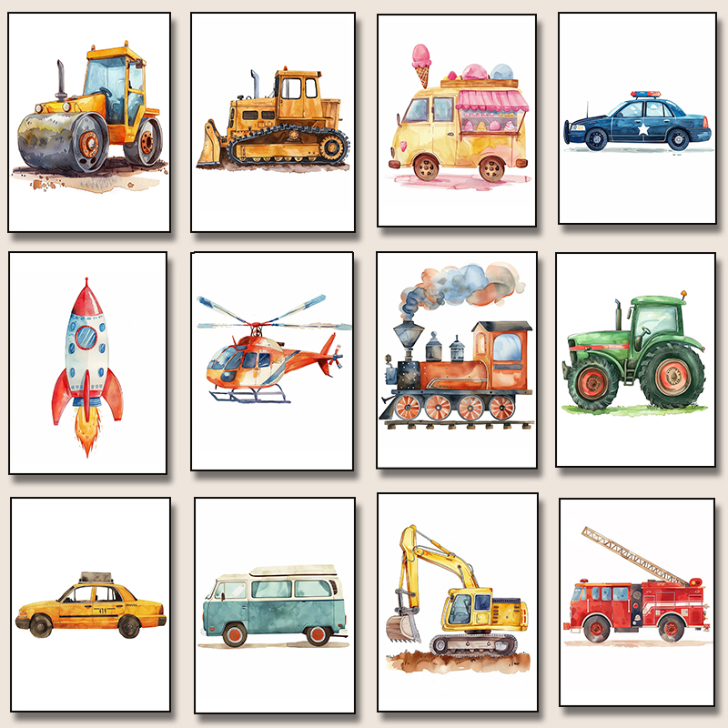 Helicopter Fire Truck Tractor  - Resin Art For Kids 评论和价格