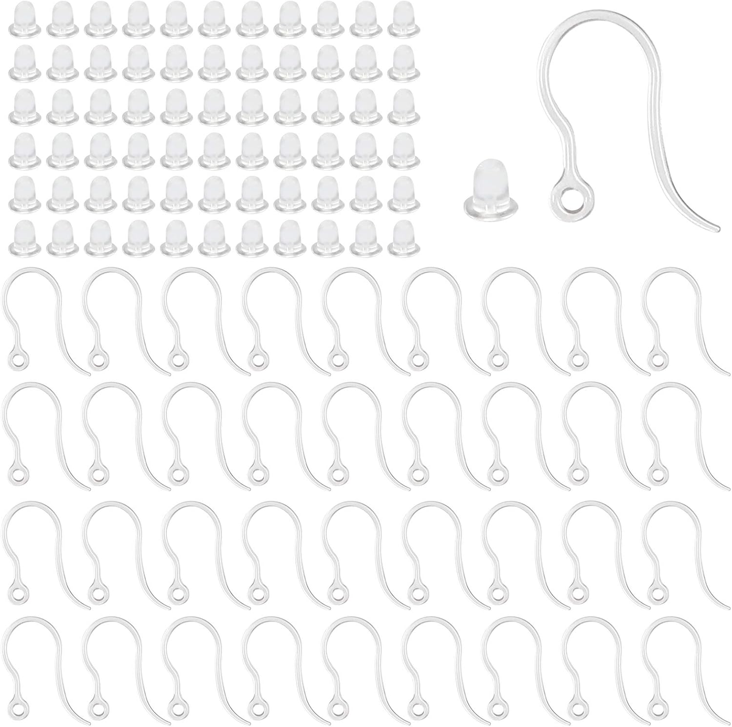 40pcs Clear Plastic Earring Ho - Resin Art Store 评论和价格