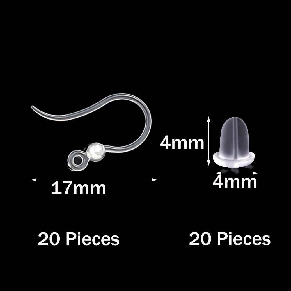 40pcs Clear Plastic Earring Ho - Resin Art Store 评论和价格