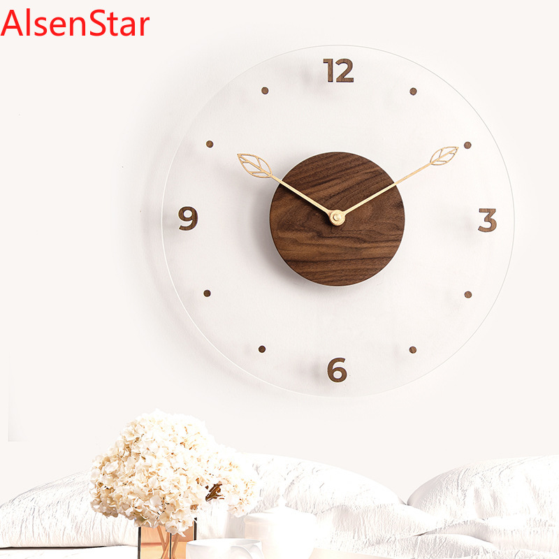40cm Solid Wood Wall Clock Sim - Resin Art Wall Clock 评论和价格