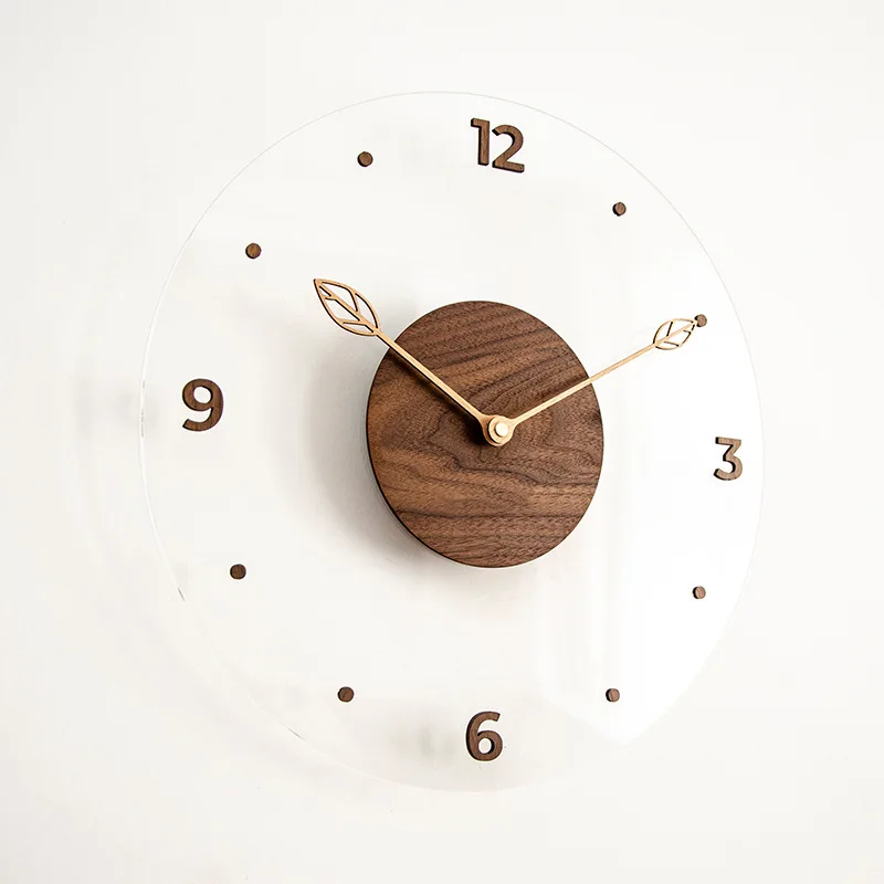 40cm Solid Wood Wall Clock Sim - Resin Art Wall Clock 评论和价格