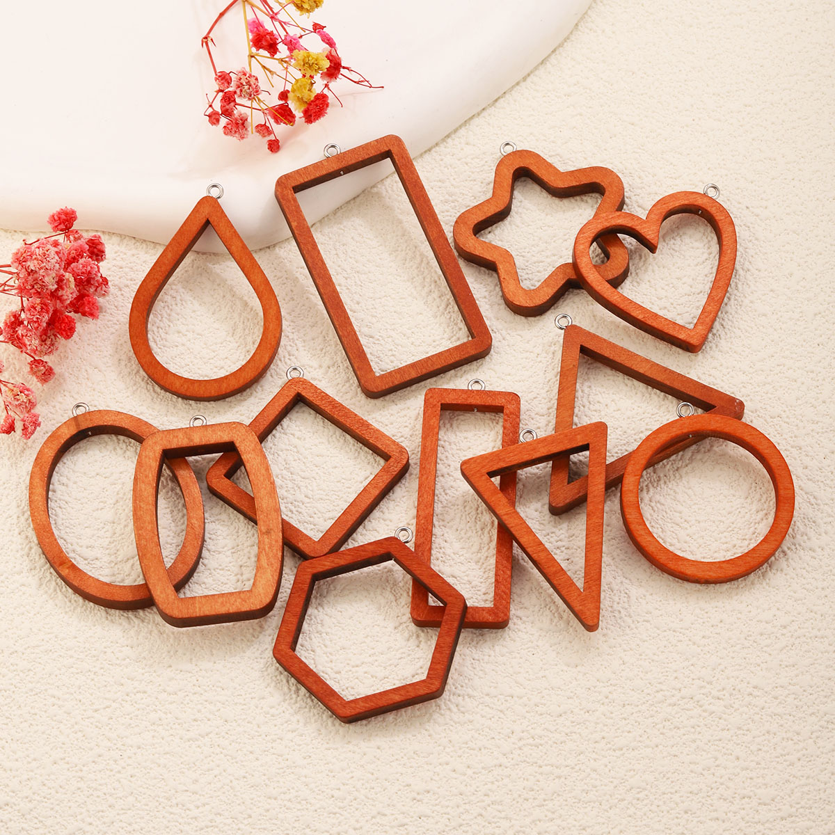 10PCS Triangle Rectangle Wood  - Resin Art Uv 评论和价格