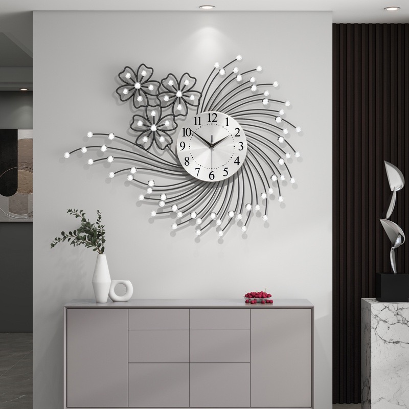 Luxury wall clock living room  - Resin Art Wall Clock 评论和价格