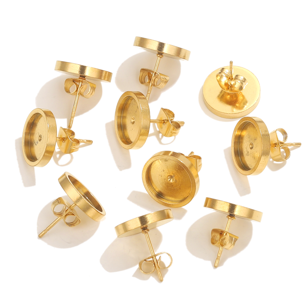 10pcs Stainless Steel Gold Ear - Resin Art Store 评论和价格