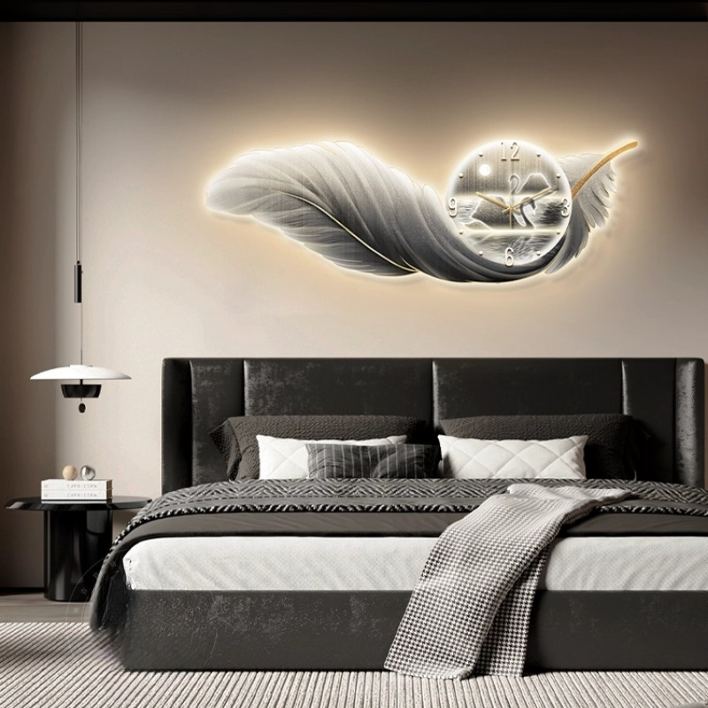 Nordic Luxury Wall Clock LED F - Resin Art Wall Clock 评论和价格