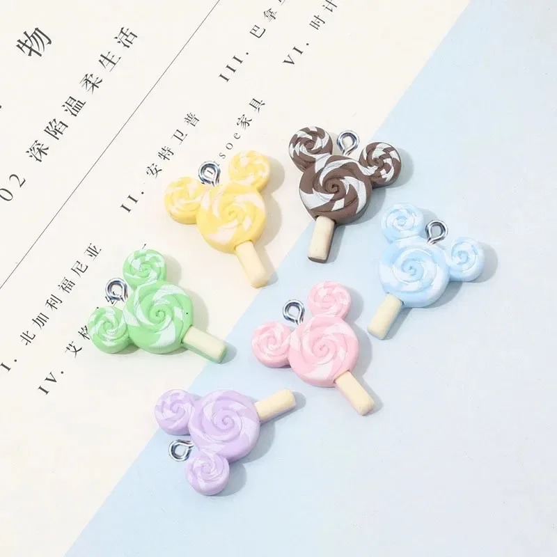 10Pcs Kawaii Mouse Lollipop Re - Resin Art Keychain 评论和价格