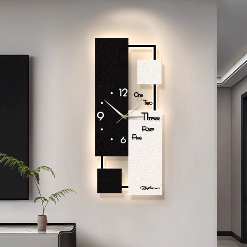 Luxury Living Room Wall Clock  - Resin Art Wall Clock 评论和价格