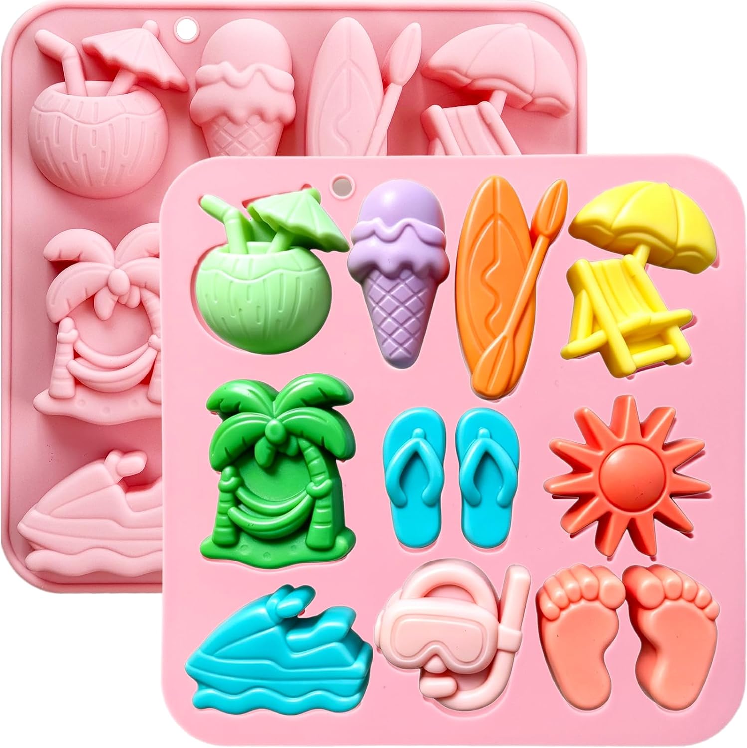 Summer Beach Silicone Molds 10 - Resin Art Beach Theme 评论和价格